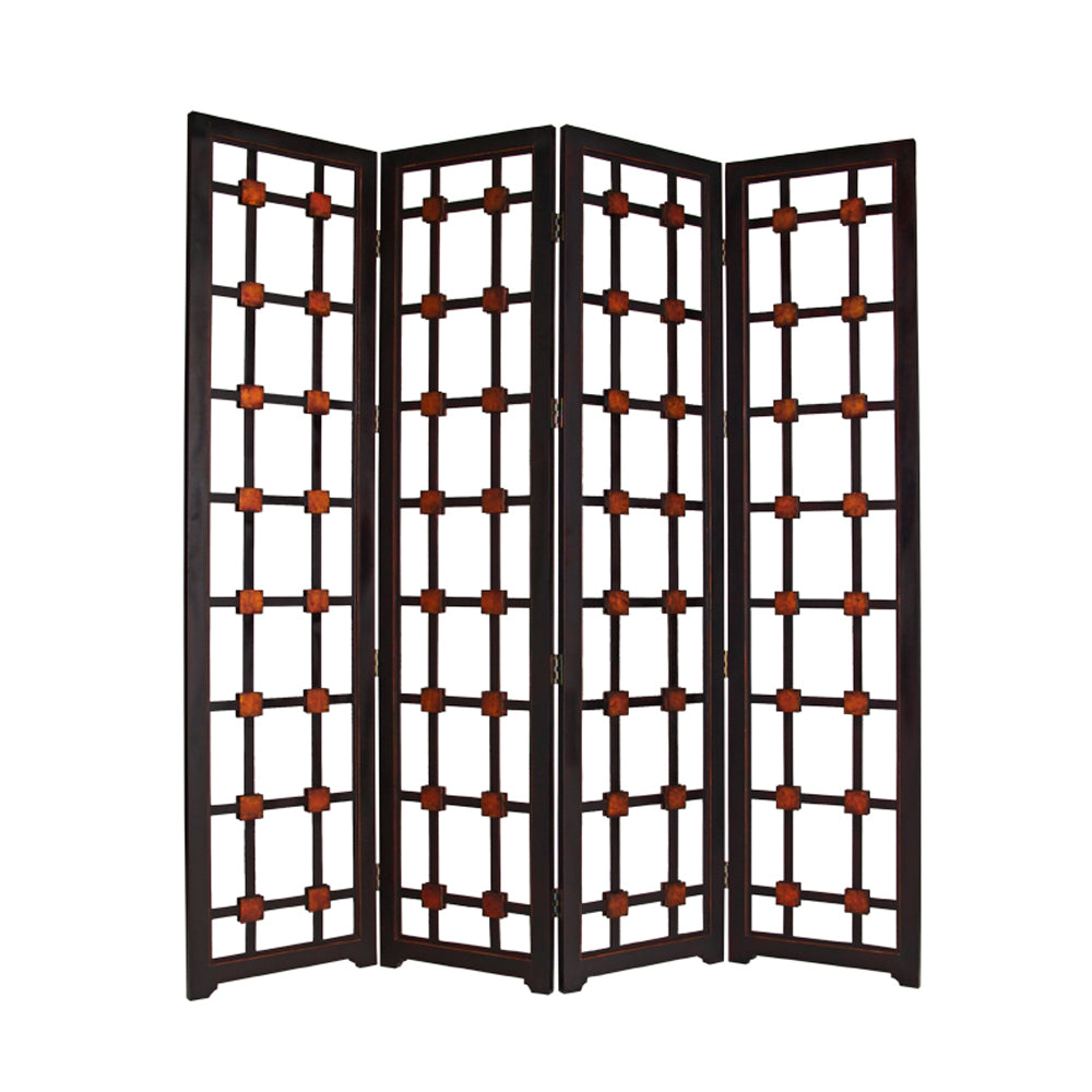 Homeroots 84" X 84" Brown Woood  Screen  Wood 274878