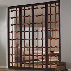 Homeroots 84" X 84" Brown Woood  Screen  Wood 274878