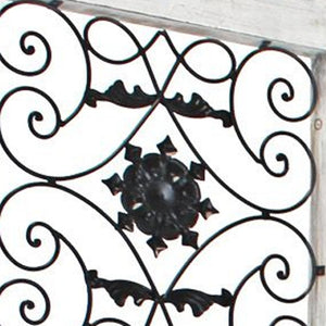 HomeRoots 76" Four-Panel Wood Screen - Handcrafted Room Divider with Vintage Charm for Any Interior Style White 274888