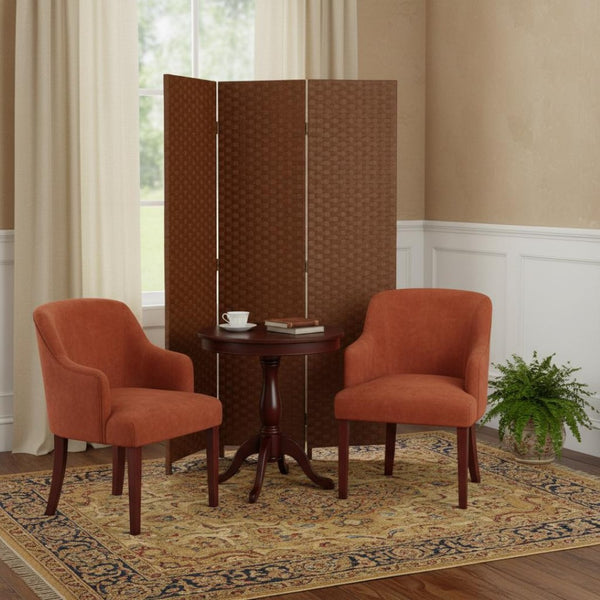 HomeRoots 54" X 72" Rustic Wood 3-Panel Screen - Handcrafted Privacy Divider for Elegant Room Accents Dark Brown 274891