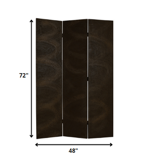 Homeroots 48" X 72" Black Wood Canvas  Screen  Cotton Canvas 274898