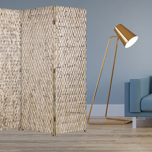 Homeroots 63" X 72" Silver Wood 3 Panel  Screen Silver Wood 274900
