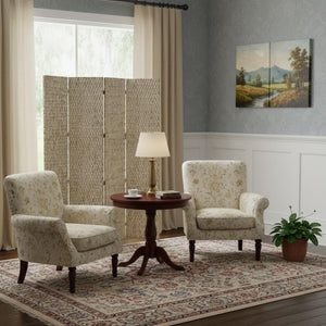 HomeRoots 84" Elegant Wood Room Screen - Four-Panel Decorative Divider for Privacy and Stylish Décor Solutions Silver 274901