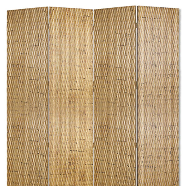Homeroots 84" X 84" Gold Wood  Screen Gold Wood 274903