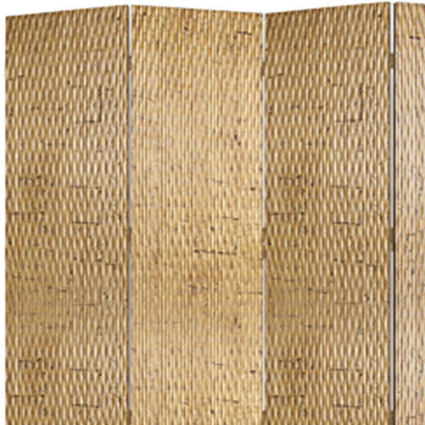 Homeroots 84" X 84" Gold Wood  Screen Gold Wood 274903