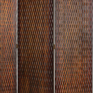HomeRoots 1" Three-Panel Vintage Wood Screen - Rustic Brown Room Divider for Style, Privacy & Versatile Spaces 274904