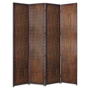 Homeroots 84" X 84" Brown Wood  Screen Brown Wood 274905