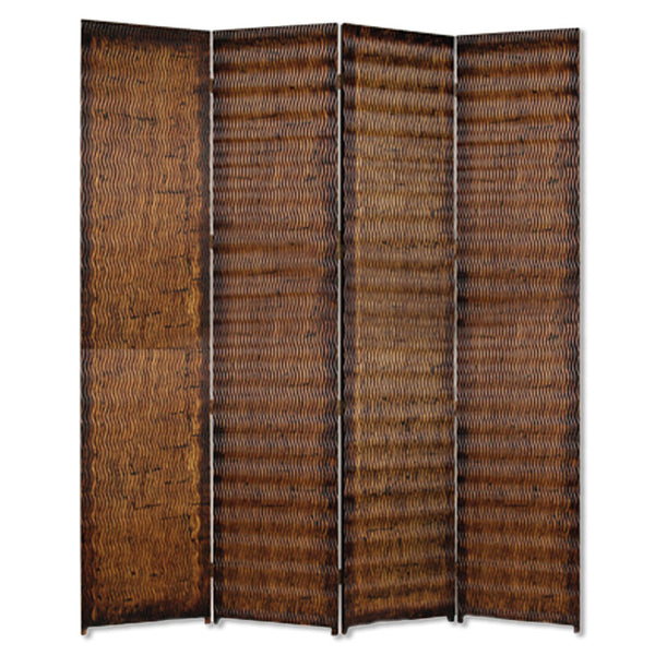 Homeroots 84" X 84" Brown Wood  Screen  Wood 274907