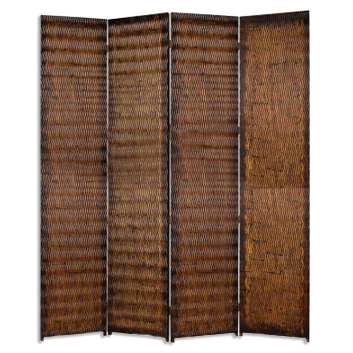 Homeroots 84" X 84" Brown Wood  Screen  Wood 274907