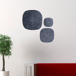 Homeroots 29" X 29" X 2" Gray, Sandstone, Ribbed, Square - Wall Decor  Sandstone 274919