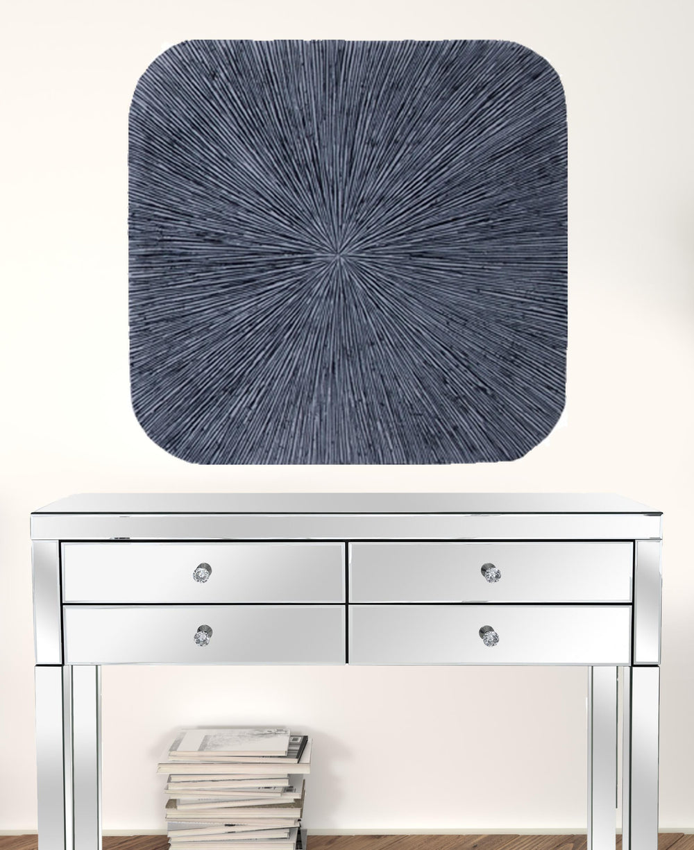 Homeroots 30" X 30" X 5" Sandstone, Ribbed Concave, Square - Wall Decor  Sandstone 274922