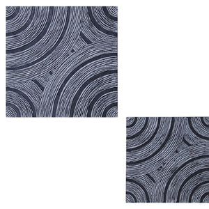 HomeRoots 13" Gray Sandstone Concave Square Wall Decor - Modern Ribbed Design for Elegant Home Interiors 274923