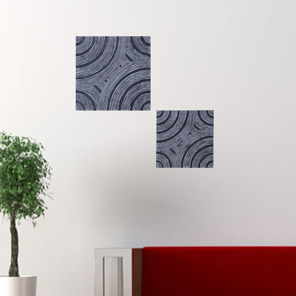 HomeRoots 17" Gray Sandstone Concave Square Wall Decor - Modern Minimalist Art for Living Spaces & Offices 274924