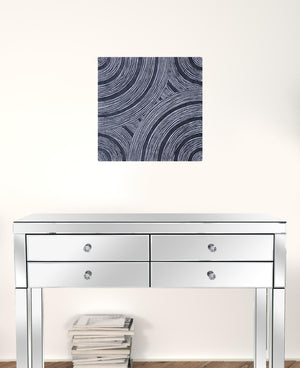 HomeRoots 17" Gray Sandstone Concave Square Wall Decor - Modern Minimalist Art for Living Spaces & Offices 274924