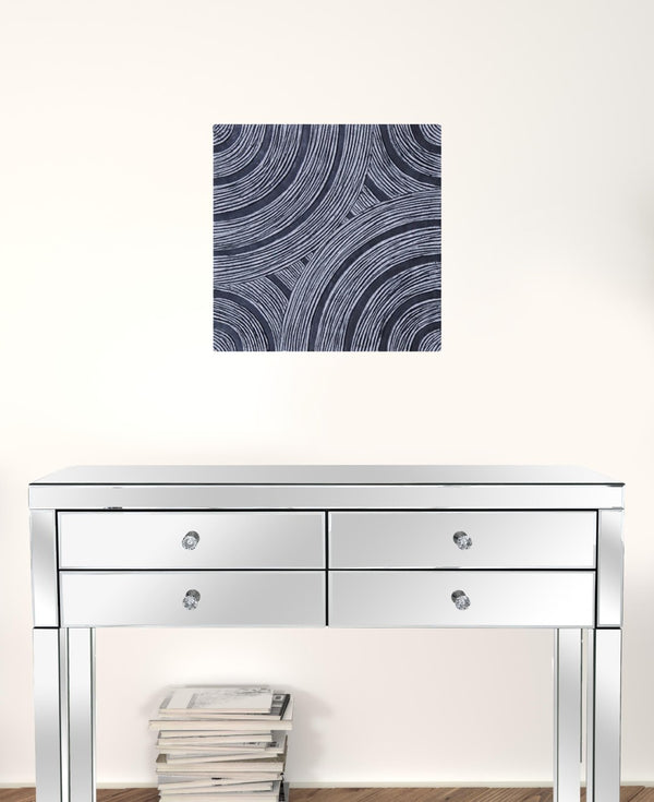 HomeRoots 17" Gray Sandstone Concave Square Wall Decor - Modern Minimalist Art for Living Spaces & Offices 274924