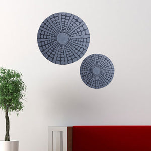 Homeroots 19" X 19" X 2" Sandstone, Fine Polished, Round With Stardust Pebble Finish - Wall Decor  Sandstone 274925