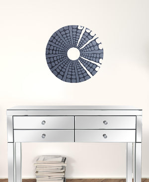 Homeroots 19" X 19" X 2" Sandstone, Fine Polished, Round With Stardust Pebble Finish - Wall Decor  Sandstone 274925