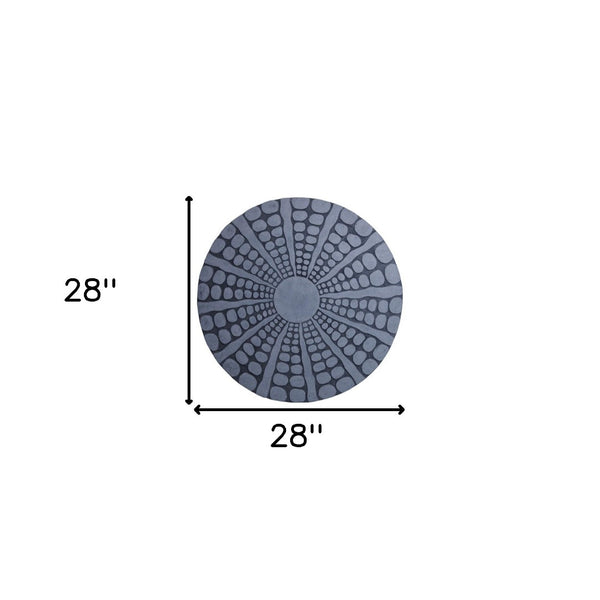 HomeRoots 28" Gray Sandstone Round Wall Decor - Modern Accent Piece for Living Room, Bedroom & Office Spaces 274926
