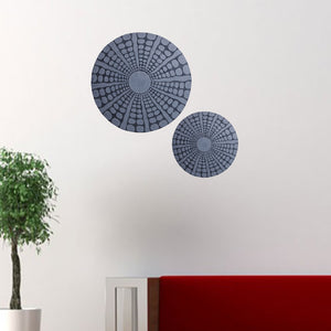 HomeRoots 28" Gray Sandstone Round Wall Decor - Modern Accent Piece for Living Room, Bedroom & Office Spaces 274926