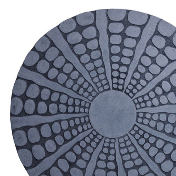 HomeRoots 28" Gray Sandstone Round Wall Decor - Modern Accent Piece for Living Room, Bedroom & Office Spaces 274926