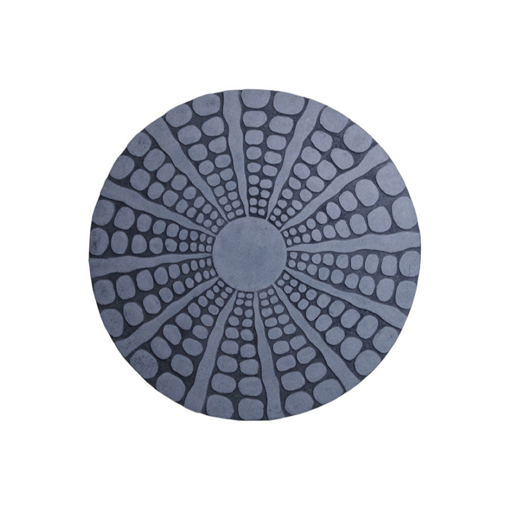 HomeRoots 28" Gray Sandstone Round Wall Decor - Modern Accent Piece for Living Room, Bedroom & Office Spaces 274926