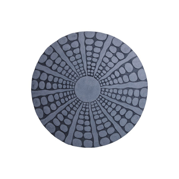 HomeRoots 28" Gray Sandstone Round Wall Decor - Modern Accent Piece for Living Room, Bedroom & Office Spaces 274926