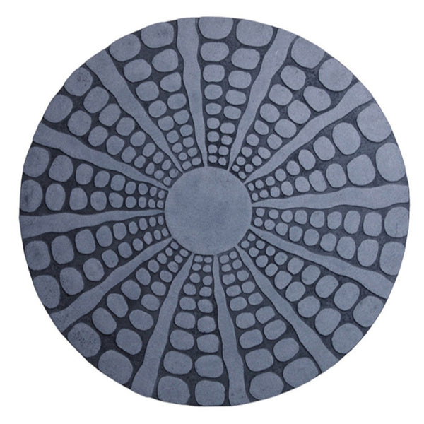 HomeRoots 28" Gray Sandstone Round Wall Decor - Modern Accent Piece for Living Room, Bedroom & Office Spaces 274926