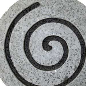 HomeRoots 19" Round Textured Gray Spiral Wall Art Sculpture – Modern Minimalist Design for Stylish Interiors 274932
