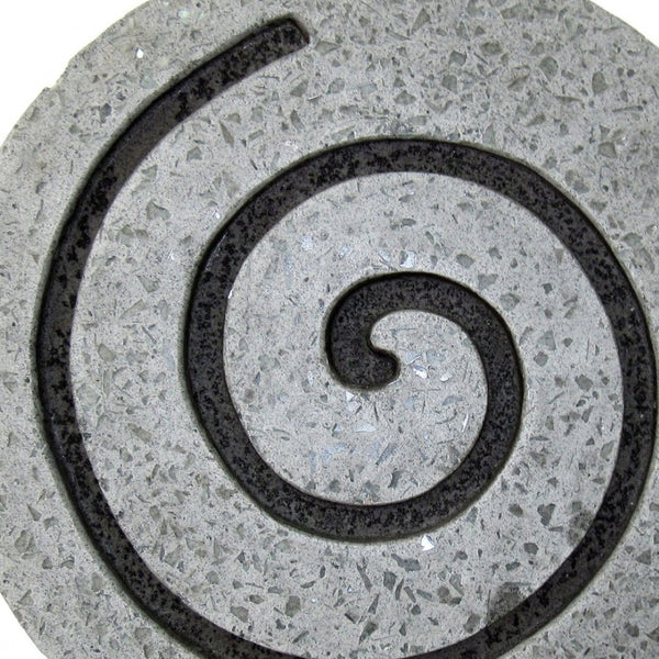 HomeRoots 19" Round Textured Gray Spiral Wall Art Sculpture – Modern Minimalist Design for Stylish Interiors 274932