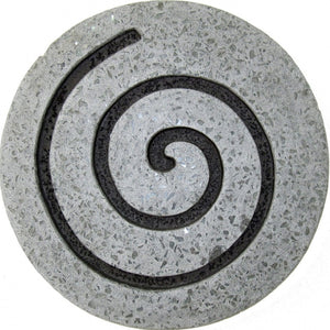 HomeRoots 19" Round Textured Gray Spiral Wall Art Sculpture – Modern Minimalist Design for Stylish Interiors 274932