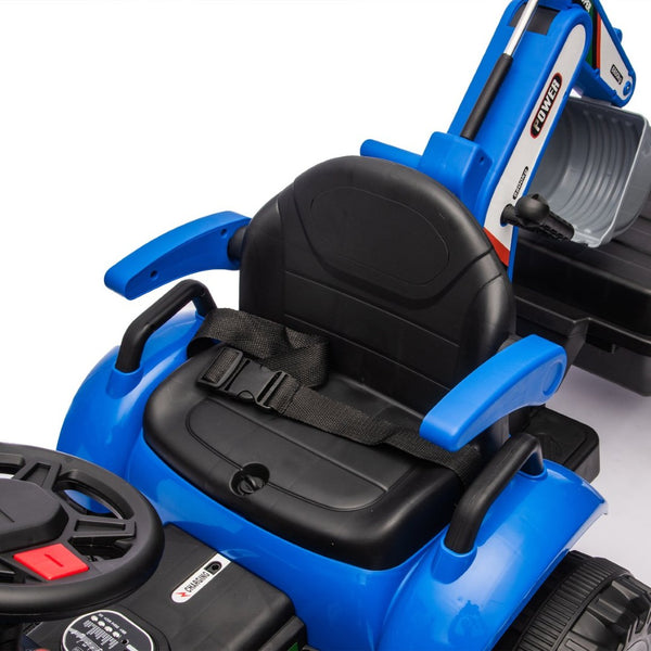 English Elm 24v Kids Electric Tractor with Swappable Construction Attachments and Parent Remote W1578P230011