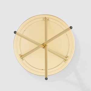 Trebent Glam 18" 3-Leg Side Table – Luxe Faux Marble Top with Gold Base, Perfect for Small Spaces