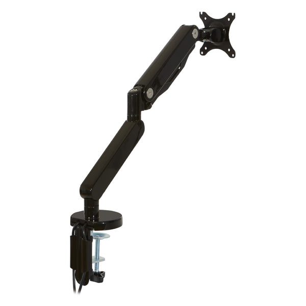 OSP Home Furnishings Single Monitor Arm with Gas Lift and Full Articulation for Ergonomic Desk Setup Black A2MAS1730-BK