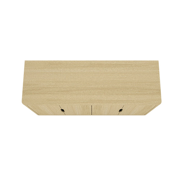 English Elm Rivington 60" Sideboard with 4 Soft-Close Doors, Adjustable Shelves, Media Management, TV Stand Oak B365P397669