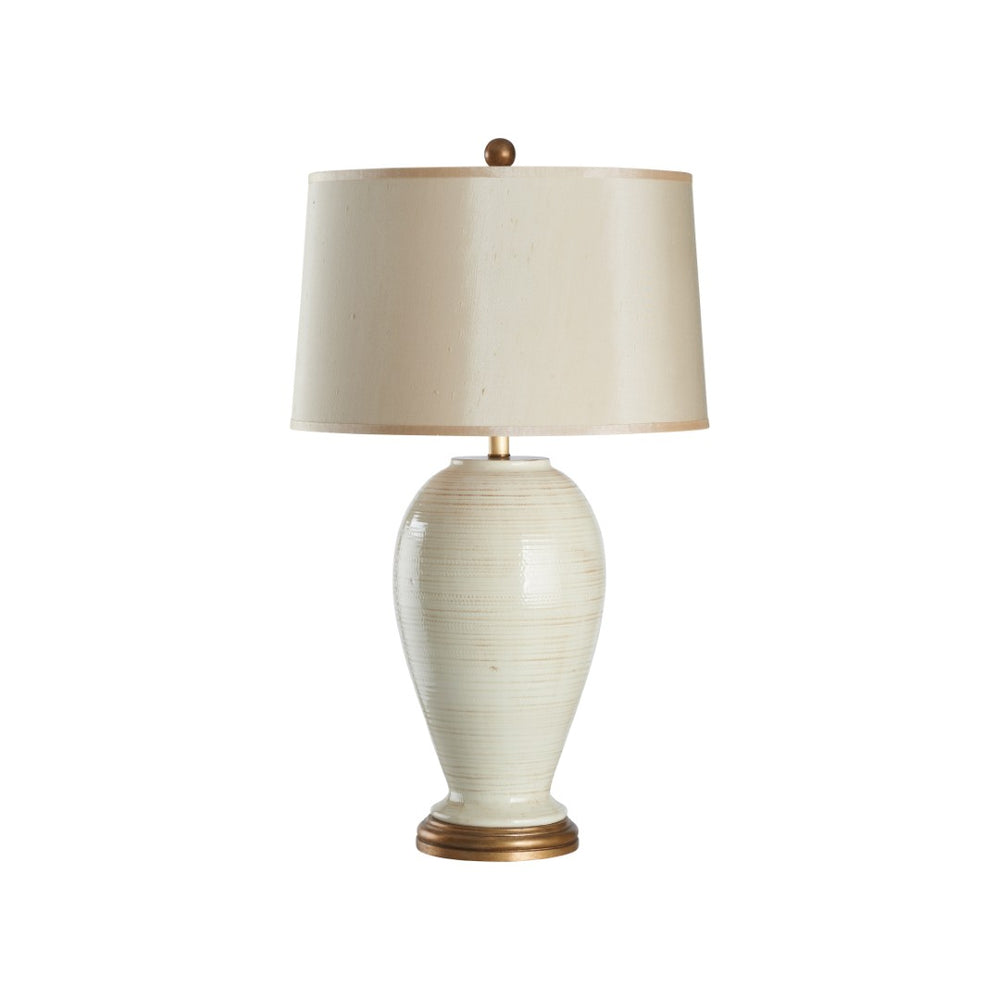 Wildwood Urbano Tuscan Ceramic Table Lamp In Old White With Antique Gold Accents, 34" Sculpted Ambient Light 27520