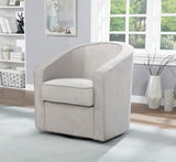 OSP Home Furnishings Danica Swivel Chair Grey Zig-Zag