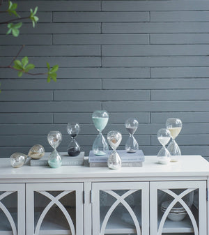 English Elm Set Of 2 Ferdinand 30-Minute Hourglasses - Elegant Black Sand Timers For Stylish Home Decor W2078P278142-GIGA