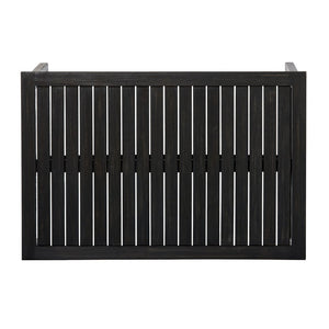 English Elm 2 Piece Outdoor Acacia Wood Loveseat and Coffee Table Set with Textilene Weave Cushions Dark Grey,White+Black N768P368824D