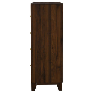 English Elm Bren Five Drawer Chest Rubberwood Grain Build Farmhouse Bedroom Storage B062P451890