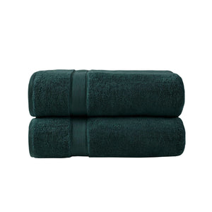 English Elm Ultra-Soft Cotton Bath Sheet Set 34x68 Inch 2-Pack - Plush, Highly Absorbent Towels for Home Spa Comfort Dark Green 18 L x 12.01 W x 6.25 H B035P294210