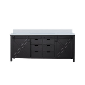 English Elm Brown Double Bath Vanity With White Quartz Countertop – Elegant Storage Solution For Bathrooms B2731P260067