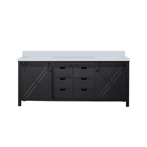 English Elm Brown Double Bath Vanity With White Quartz Countertop – Elegant Storage Solution For Bathrooms B2731P260067