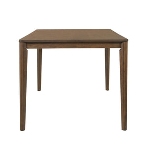 English Elm Rectangular Wooden Dining Table with Slim Tapered Legs, Beveled Top and Durable Rubberwood Finish Walnut B016P369656