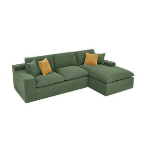 English Elm Cloud Sectional Sofa High Density Foam Deep Seat Upholstered Modern Living Room W5568S00004