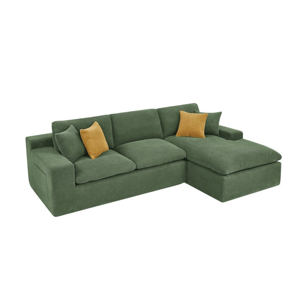 English Elm Cloud Sectional Sofa High Density Foam Deep Seat Upholstered Modern Living Room W5568S00004