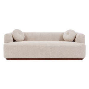English Elm Compressed Three Seat Sofa with Rubberwood Base Polyester Upholstered Living Room Couch N771P392415V_N771P392416V