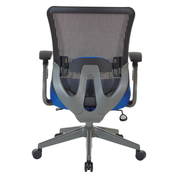 OSP Home Furnishings Vertical Mesh Back Ergonomic Office Chair with Lumbar Support and Pneumatic Lift 889-7TG1N4421G