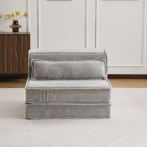 English Elm Compression Modular Floor Sofa Bed - Versatile, No Assembly Required, Cozy Fleece With Memory Foam Comfort W3723P377154