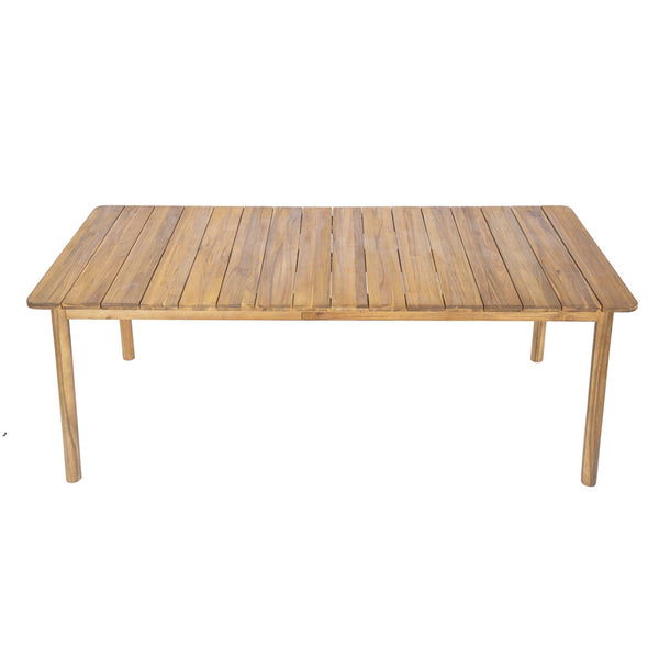 English Elm Visola Solid Acacia Outdoor Dining Table Seats 8 Teak Finish Patio Garden N775P367562T