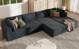 English Elm Modern Large Modular Sectional Sofa For Living Room, Bedroom, Salon, 3 Piece Free Combination